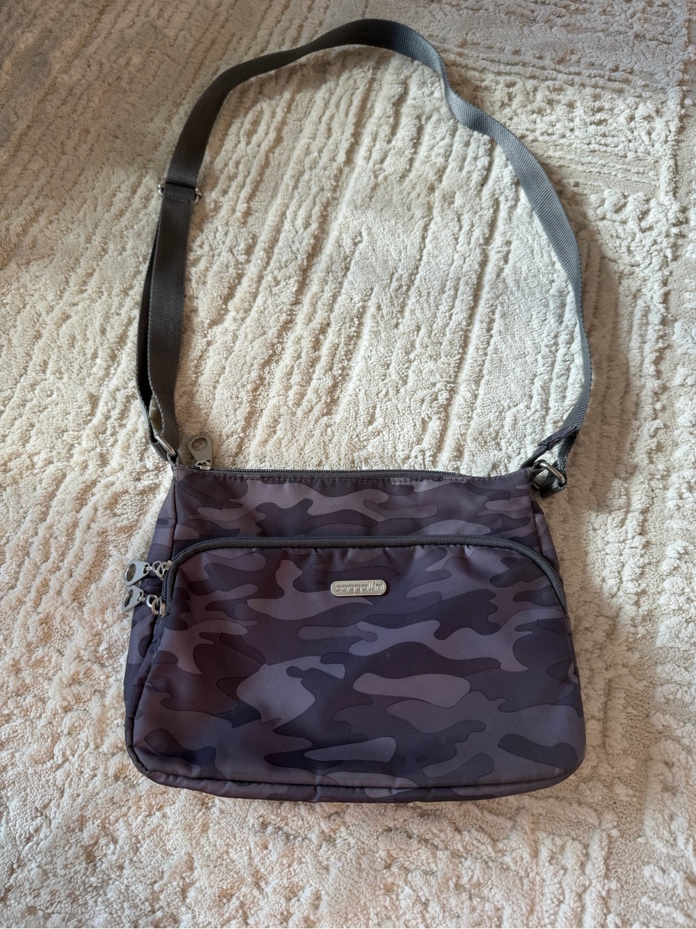 Baggallini Grey Camo Crossbody Bag